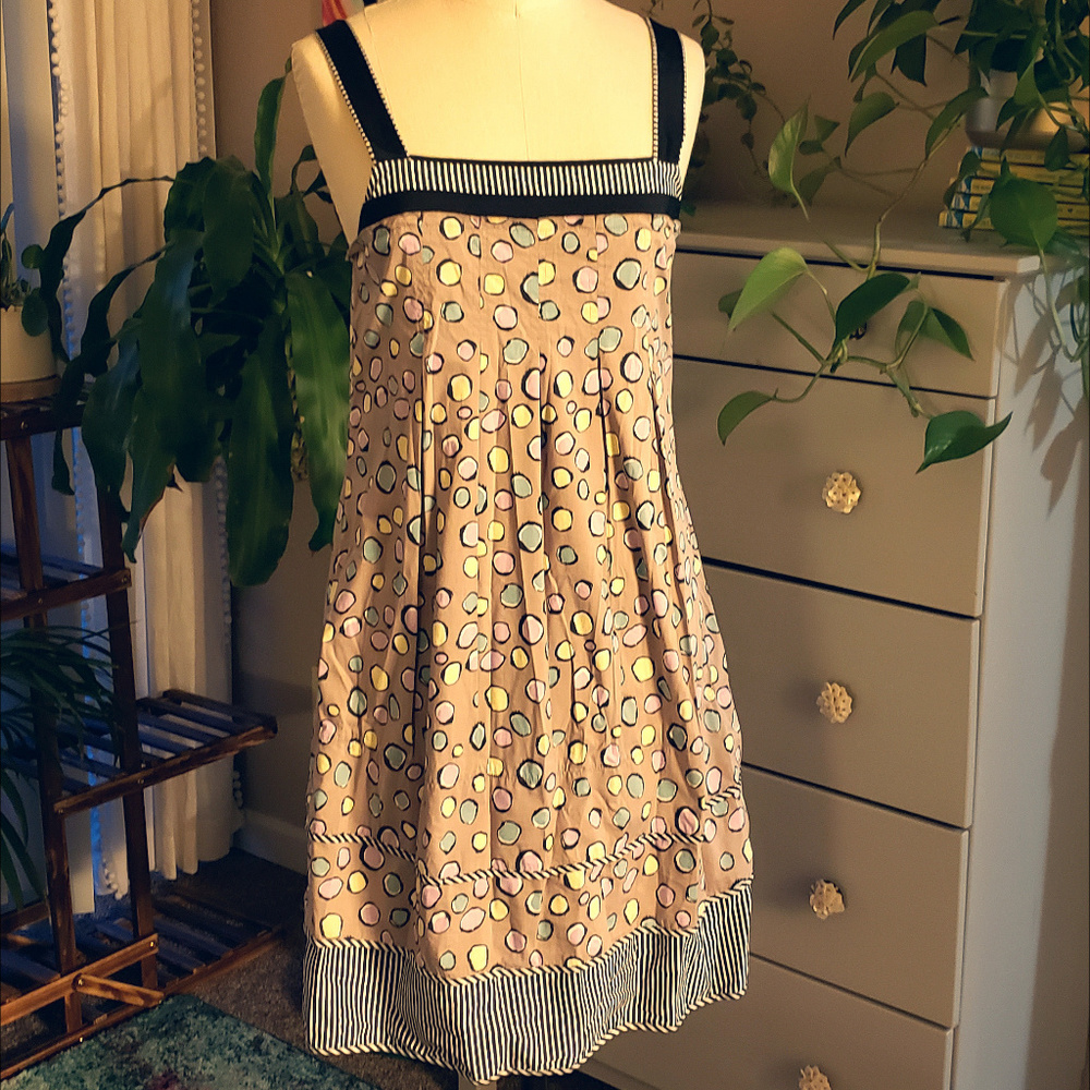 BCBGMaxAzria Pastel Polka Dot & Stripe Dress